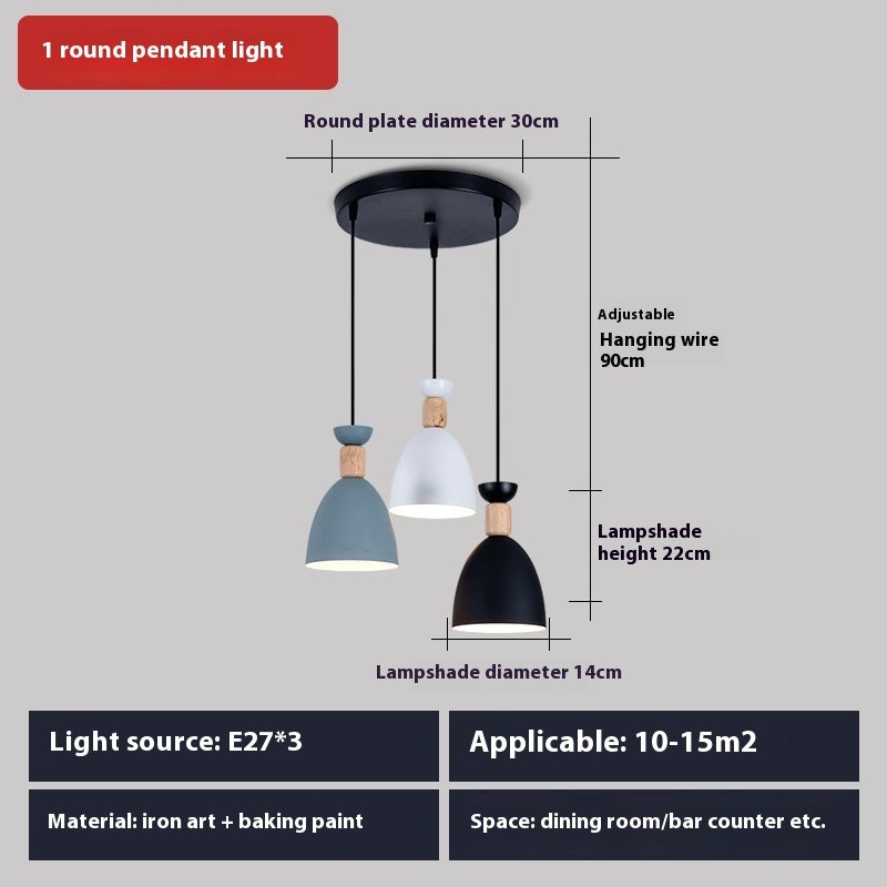 Dining Room Chandelier Three-head Dining Table Lamp Modern Bar Counter