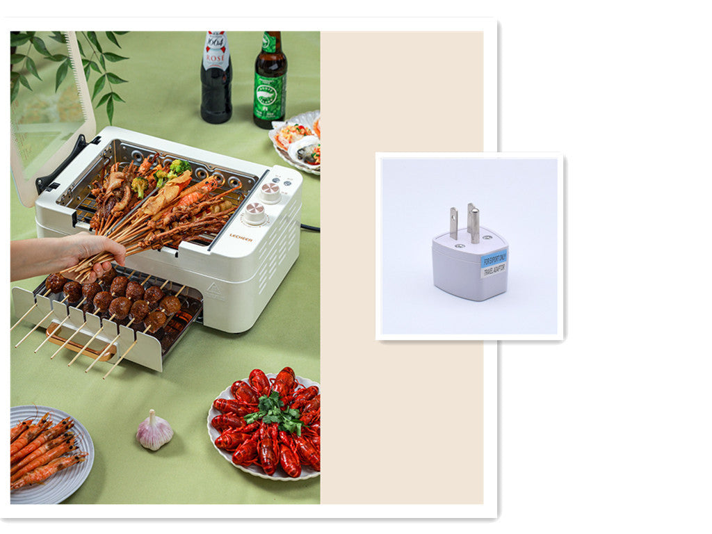 Barbecue Skewer Automatic Rotation Of Household Double-layer Smokeless