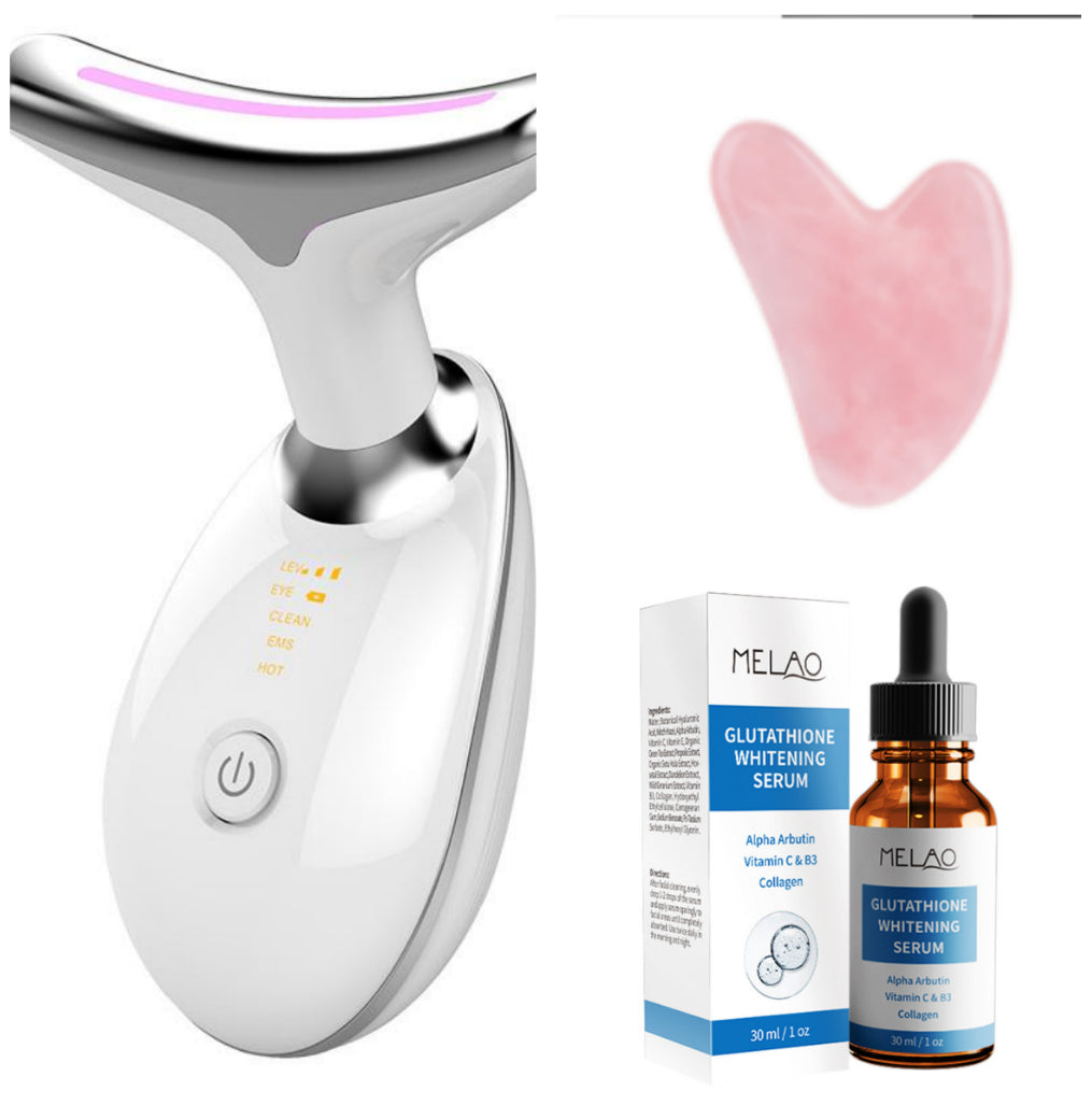 EMS Thermal Neck Lifting And Tighten Massager Electric Microcurrent Wrinkle Remover