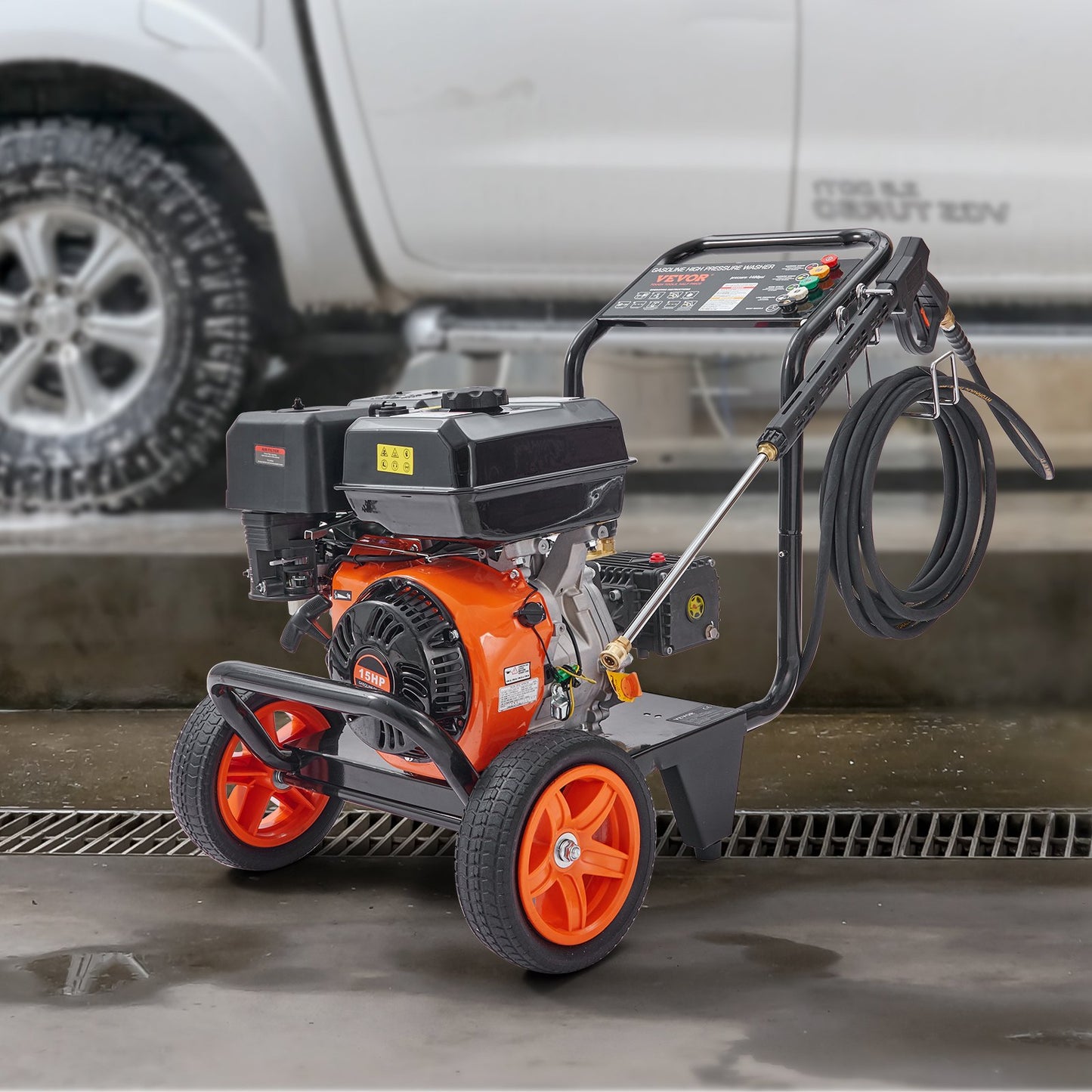 Gas Pressure Washer, 4400 PSI 4.0 GPM, Gas Powered Pressure Washer With Copper Pump, Spray Gun And Extension Wand, 5 Quick Connect Nozzles, For Cleaning Cars, Homes, Driveways, Patios
