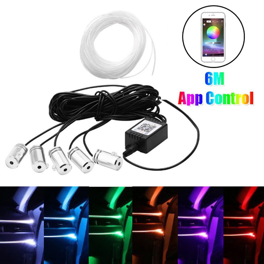 Car Interior Luminescent Light Ambience Light 64 Color Optical Fiber
