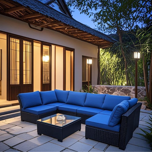 Outdoor Recreation, Courtyard Garden, Rattan Table And Chair Combination