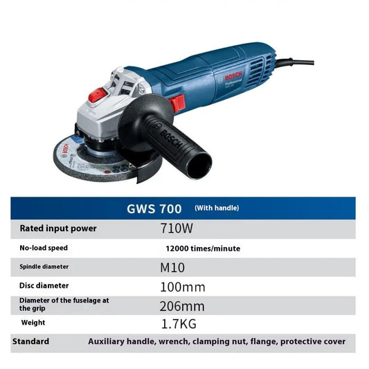 Electric Angle Grinder GWS700 Household Cutting Machine Polishing And Polishing Machine