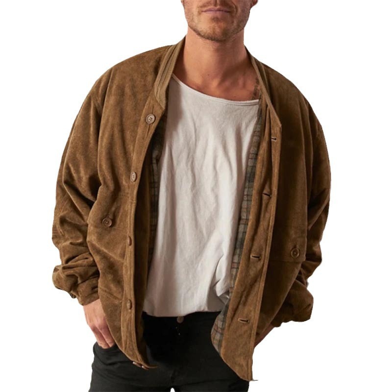 Suede coat for men