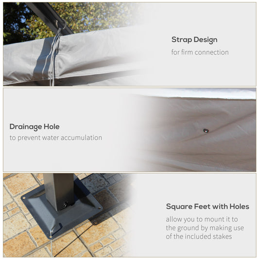 11.5' x 11.5' Outdoor Retractable Pergola Canopy, Metal Patio Shade Shelter for Backyard, Porch Party, Garden, Grill Gazebo, Gray