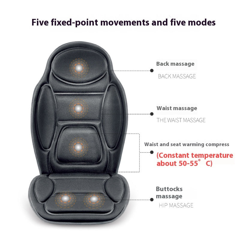 Car Heating Back Integrated Massage Seat Cushion