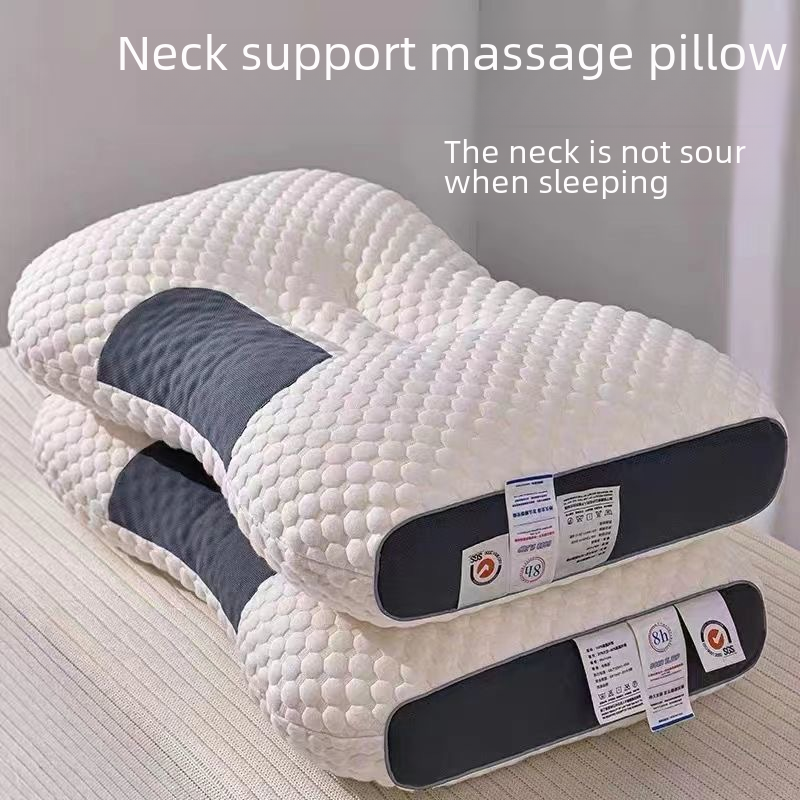 Knitted Cotton SPA Massage Pillow Neck Pillow Single Student Dormitory Household Pillow Core